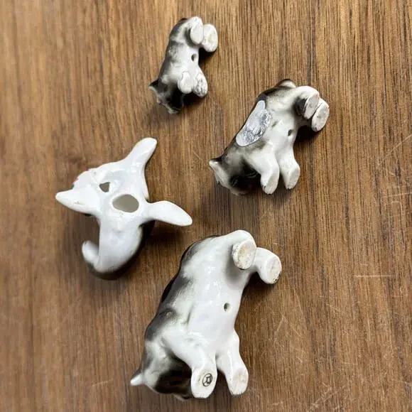 Vintage Bone China Bears Seal Miniature Animal Figurines Shiken Sticker Minis - Picture 5 of 9